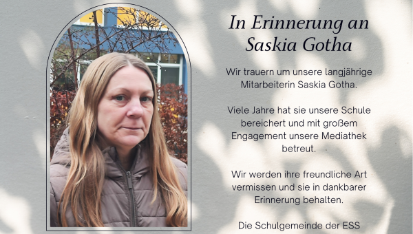 In Erinnerung an Saskia Gotha